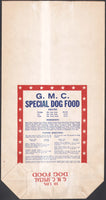 Vintage bag G M C SPECIAL Dog Food 10lbs size Gurley Milling Princeton Selma NC