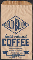 Vintage bag GOLDBLOOM COFFEE Livingston Paducah Kentucky new old stock n-mint