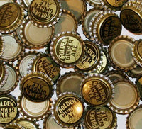Soda pop bottle caps Lot of 12 GOLDEN GINGER ALE plastic lined new old stock