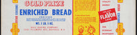Vintage bread wrapper GOLD PRIZE ENRICHED magician Hall Baking Buffalo NY unused