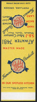 Vintage matchbook cover GOLD SEAL S and J Meat Portland Oregon salesman sample