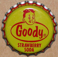 Vintage soda pop bottle caps GOODY with boys face pictured Collection of 3 different