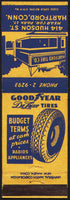 Vintage matchbook cover GOODYEAR TIRES Hartford Tire Co building pictured Connecticut