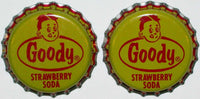 Soda pop bottle caps Lot of 100 GOODY STRAWBERRY boy pictured plastic new old stock