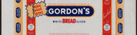 Vintage bread wrapper GORDONS WHITE Los Angeles California unused new old stock
