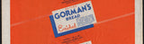 Vintage bread wrapper GORMANS BREAD Central Falls Rhode Island new old stock