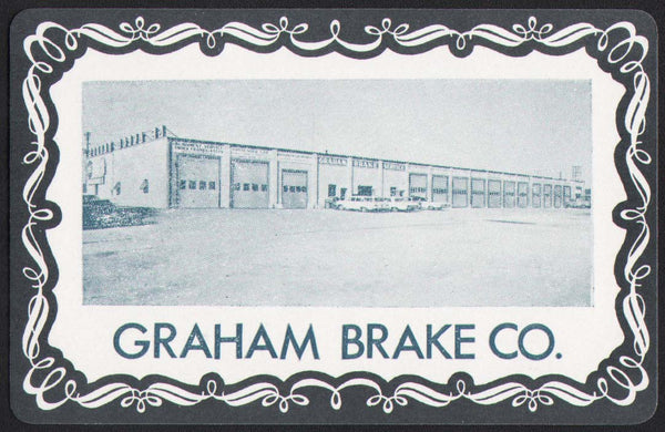 Vintage playing card GRAHAM BRAKE CO with building pictured Sioux City Iowa