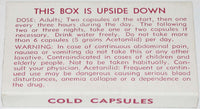 Vintage box GRAHAMS COLD CAPSULES Grahams Drug La Grande Oregon unused n-mint