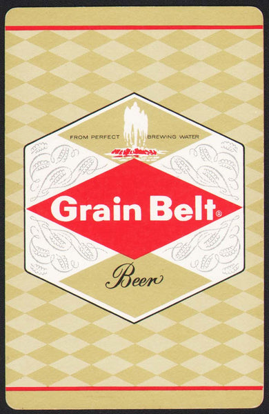Vintage playing card GRAIN BELT BEER From Perfect Brewing Water geyser pictured