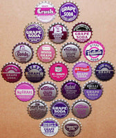 Vintage soda pop bottle caps GRAPE FLAVORS Lot of 23 different new old stock