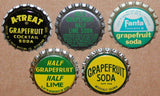 Vintage soda pop bottle caps GRAPEFRUIT FLAVORS Lot of 8 different new old stock