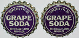 Soda pop bottle caps Lot of 12 GRAPE SODA #2 cork lined unused new old stock