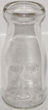Vintage milk bottle GRAY GABLES DAIRY Kansas City MO 1933 embossed half pint