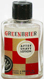 Vintage mini glass bottle GREENBRIER After Shave Lotion 1 dram Daggett Ramsdell n-mint