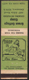Vintage matchbook cover GREEN COTTAGE CAMP with girlie pictured Ottumwa Iowa