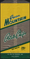 Vintage bag GREEN MOUNTAIN POTATO CHIPS 4oz Pie Master Bath Maine unused n-mint