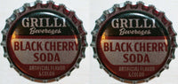 Soda pop bottle caps Lot of 25 GRILLI BLACK CHERRY SODA cork lined new old stock