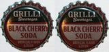 Soda pop bottle caps Lot of 25 GRILLI BLACK CHERRY SODA cork lined new old stock