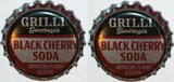 Soda pop bottle caps Lot of 12 GRILLI BLACK CHERRY SODA cork lined new old stock