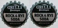 Soda pop bottle caps Lot of 100 GRILLI ROCK and RYE cork unused new old stock