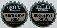 Soda pop bottle caps Lot of 25 GRILLI ROCK and RYE cork unused new old stock