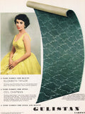 Vintage magazine ad GULISTAN CARPET 1950 picturing Elizabeth Taylor MGM star