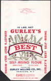 Vintage bag GURLEYS BEST Self-Rising Flour 10lbs Princeton North Carolina n-mint