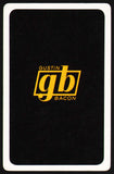 Vintage playing card GB GUSTIN BACON black background Kansas City Missouri