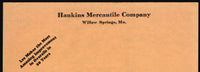 Vintage flyer HANKINS MERCANTILE Willow Springs Missouri Lee Overalls logo n-mint
