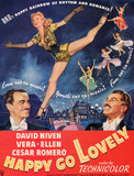 Vintage magazine ad HAPPY GO LOVELY movie 1951 starring David Niven Vera Ellen