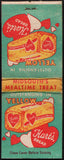 Vintage full matchbook HARTS BREAD with loaf pictured Memphis Tennessee unused