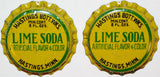 Soda pop bottle caps Lot of 12 HASTINGS LIME SODA cork lined new old stock