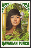 Vintage playing card HAWAIIAN PUNCH young girl pictured with green lettering