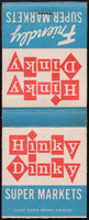 Vintage full matchbook HINKY DINKY Friendly Super Markets cowboy and cow picture