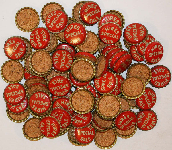 Soda pop bottle caps Lot of 100 HIRES root beer SPECIAL SALE cork new old stock