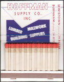 Vintage full matchbook HOFFMAN SUPPLY COMPANY cement mixer pictured Lewistown PA