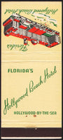 Vintage matchbook cover FLORIDAS HOLLYWOOD BEACH HOTEL By The Sea hotel pictured