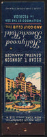 Vintage matchbook cover HOLLYWOOD BEACH HOTEL and Golf Club by the sea Florida