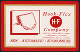 Vintage playing card HOOK FLEX COMPANY picturing the product Chicago Illinois