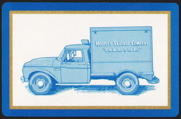 Vintage playing card HOOPLES SAUSAGE COMPANY old truck pictured Rockport Indiana