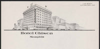 Vintage letterhead HOTEL CHISCA old hotel pictured J W Scott Memphis Tennessee n-mint+