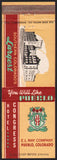 Vintage matchbook cover HOTEL CONGRESS with old hotel pictured Pueblo Colorado
