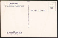 Vintage postcard HOTEL ESSEX Boston Massachusetts picturing the old hotel linen