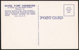 Vintage postcard HOTEL FORT DEARBORN picturing the old hotel Chicago Illinois