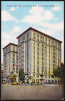 Vintage postcard HOTEL HAMILTON linen picturing the old hotel Washington DC