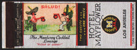 Vintage matchbook cover HOTEL MAYFLOWER The Monterey Cocktail Lounge Los Angeles