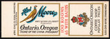 Vintage matchbook cover HOTEL MOORE pheasant pictured Ontario Oregon salesman sample