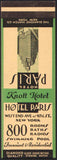 Vintage matchbook cover HOTEL PARIS Diamond Quality New York salesman sample