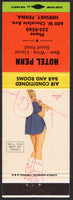 Vintage matchbook cover HOTEL PENN Hershey Penna girlie pictured George Petty