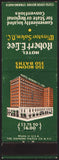 Vintage matchbook cover HOTEL ROBERT E LEE old hotel pictured Winston Salem North Carolina